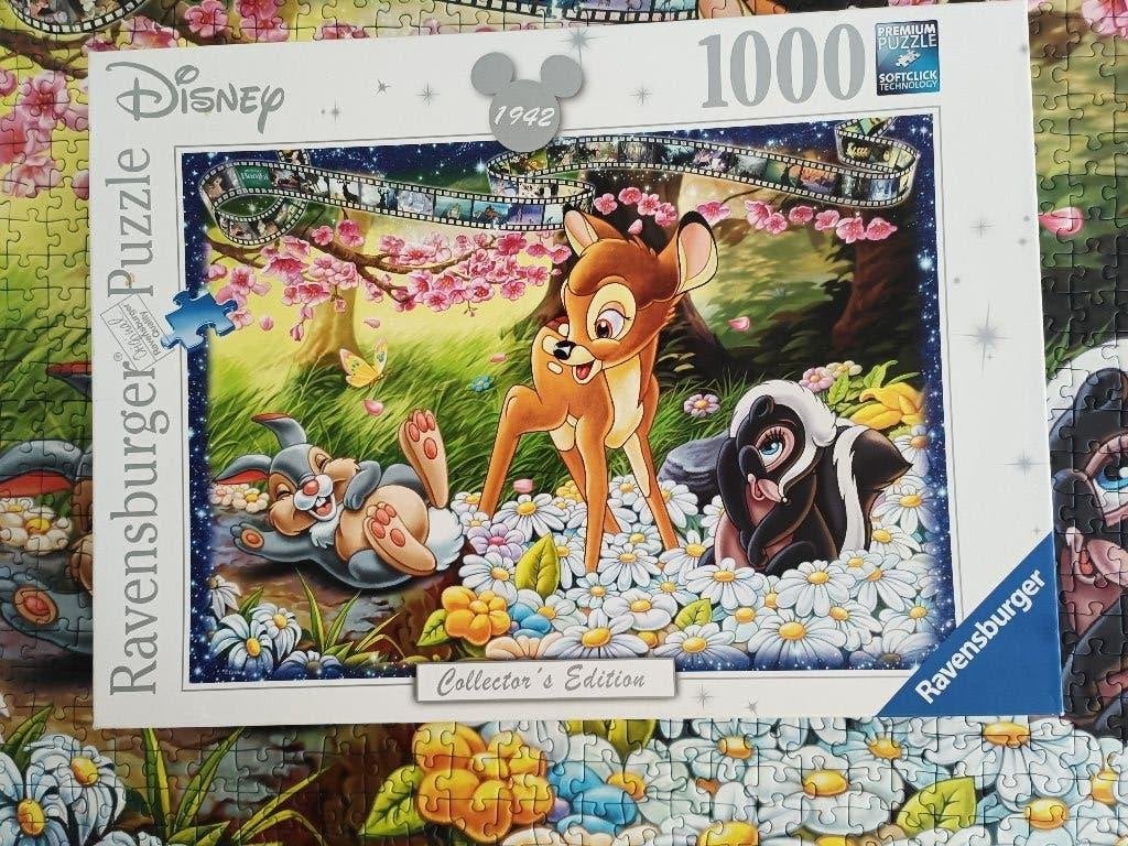 Disney Bambi legpuzzel 1000 stukjes Ravensburger, Ophalen of Verzenden, 500 t/m 1500 stukjes, Zo goed als nieuw, Legpuzzel