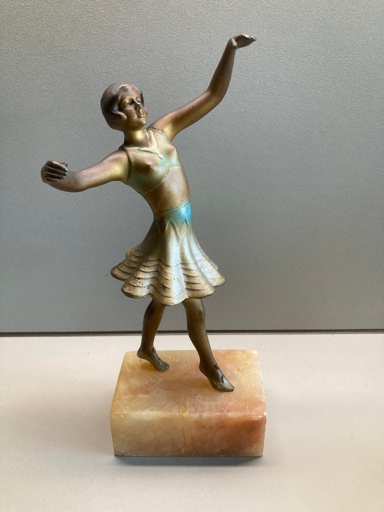 beeld art deco danseres jaren 20 / 30, Ophalen of Verzenden