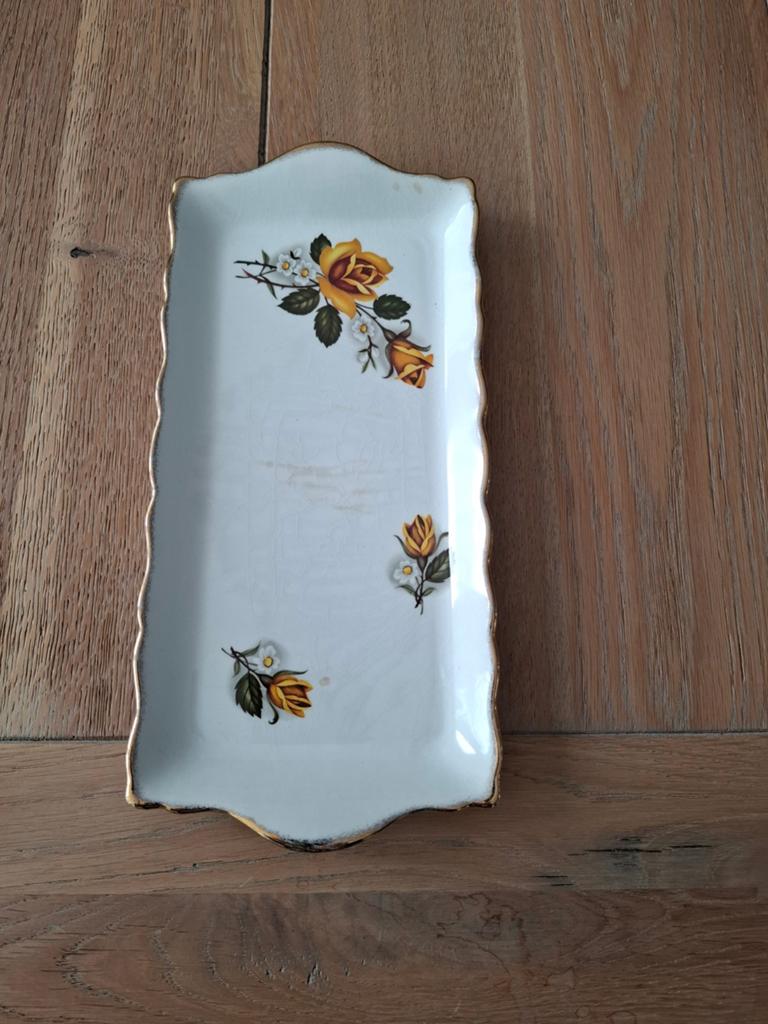 Vintage Old Foley James Kent LTD cakeschaaltje met rozen, Ophalen