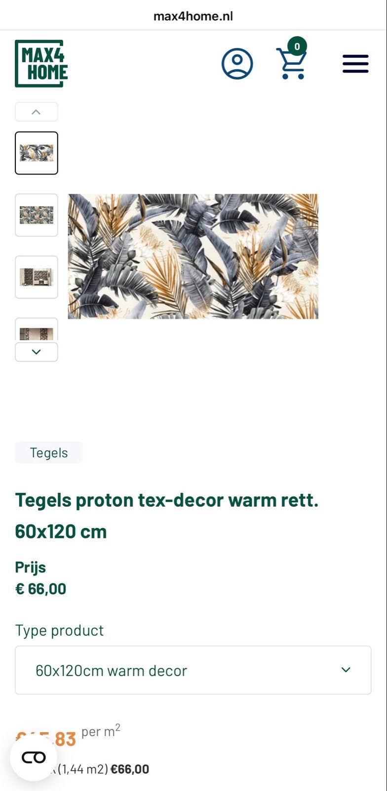 Tegels Proton Tex-Decor Warm Rett. 60x120 cm, 60 cm of meer, Keramiek, Nieuw, Ophalen of Verzenden