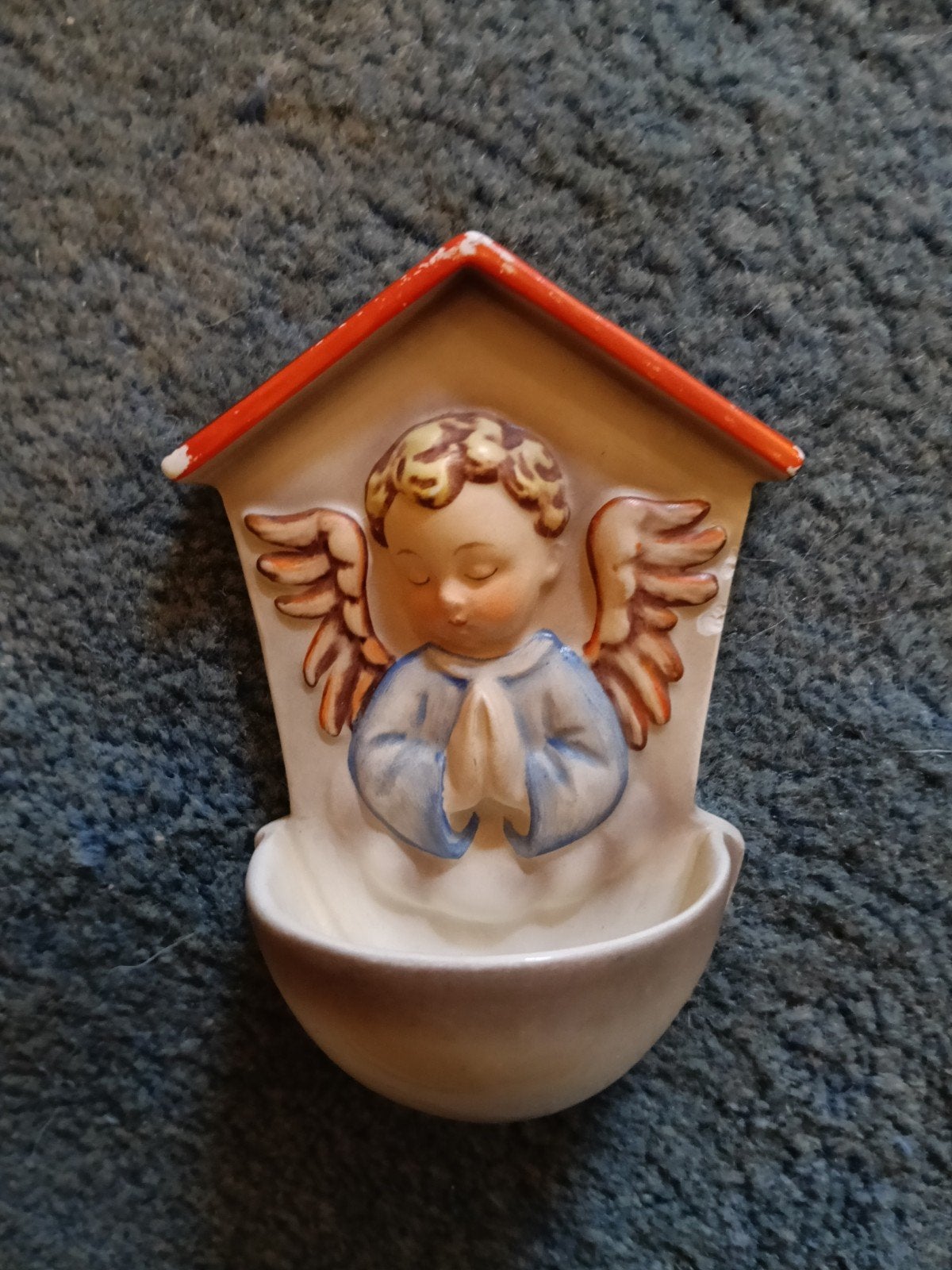 Vintage Math. Hummel wijwaterbakje met engel, Verzamelen, Ophalen of Verzenden