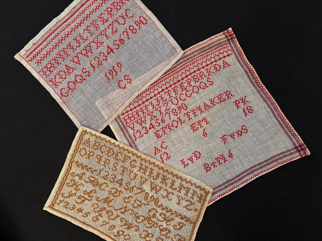 Merklappen ca. 1910. 3x, Verzenden