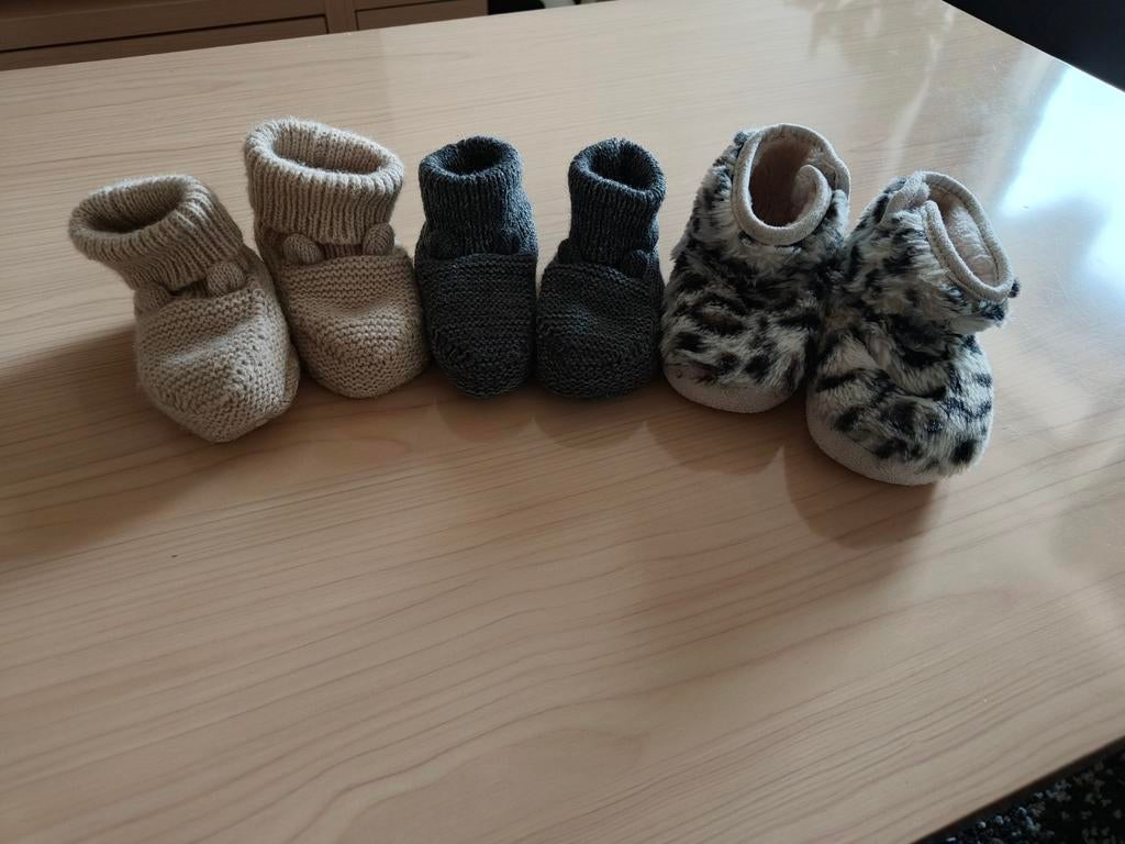 Babyslofjes set - 3 paar warme slofjes voor baby's, Kinderen en Baby's, Babykleding | Schoentjes en Sokjes, Slofjes, Gebruikt