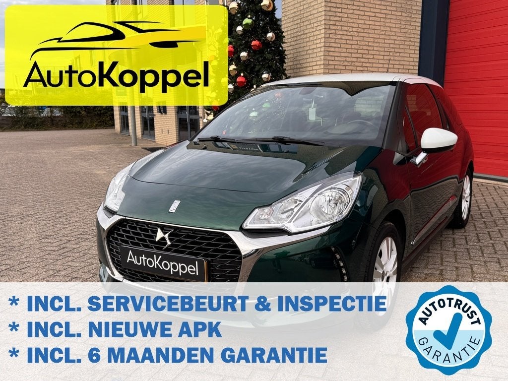 DS 3 1.2 Business 110pk 2017 Groen Metallic, Auto's, Voorwielaandrijving, Stof, 40 €/maand, 23 km/l