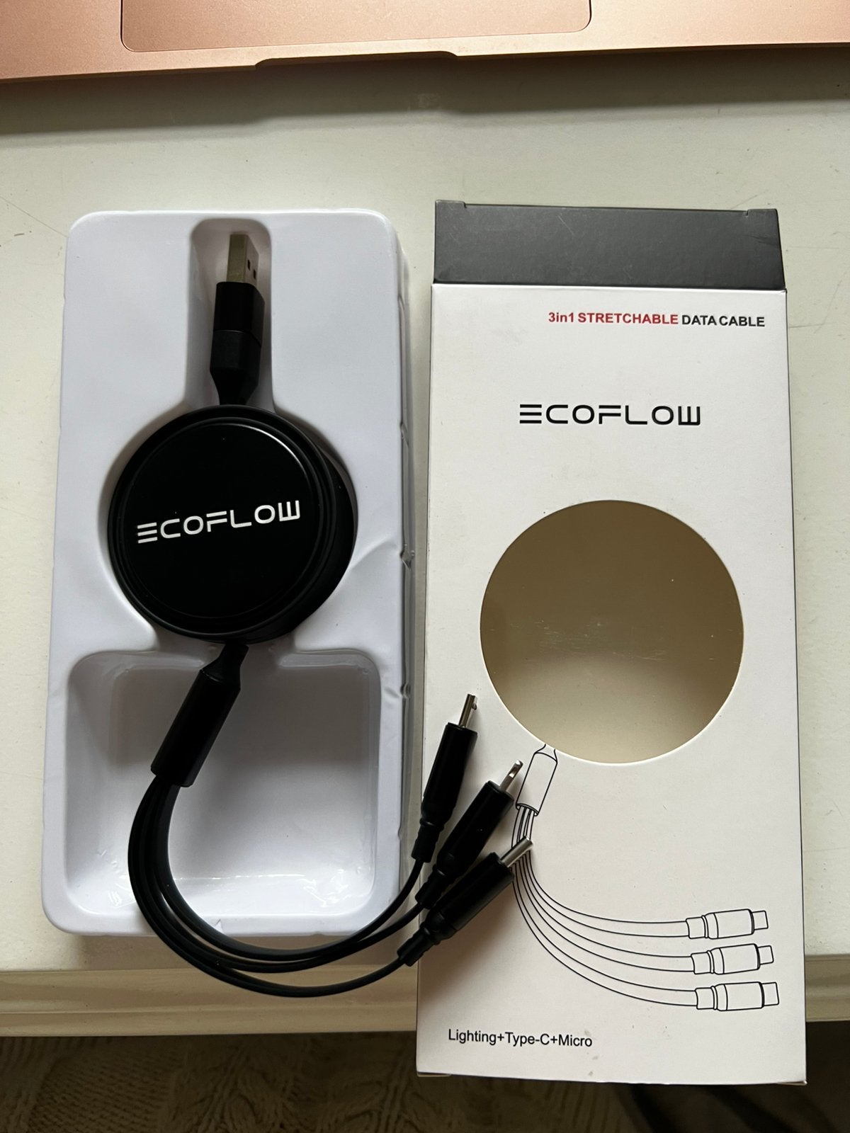 3 in 1 data kabel ecoflow, USB-C, Ophalen of Verzenden, Nieuw