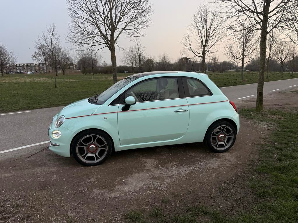 Fiat 500 Twinair Turbo 80pk 2018 Groen abarth velgen, Voorwielaandrijving, Stof, 31 €/maand, 905 kg