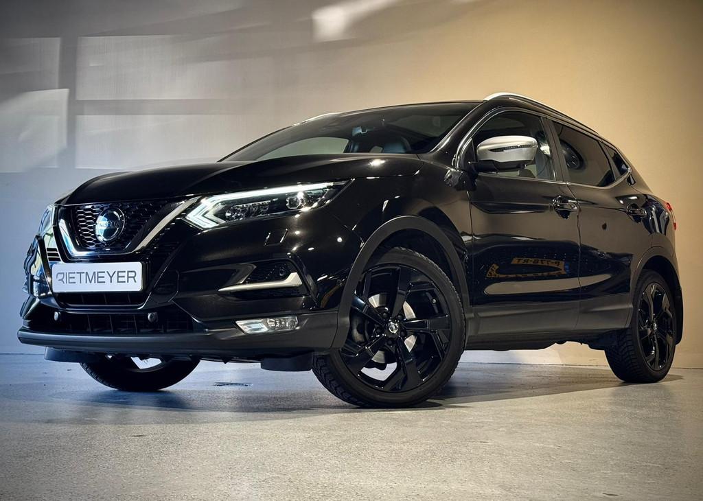 Nissan Qashqai 1.3 DIG-T Tekna + |Panorama |360° |Stoelverw, Gebruikt, Euro 6, 4 cilinders, Zwart