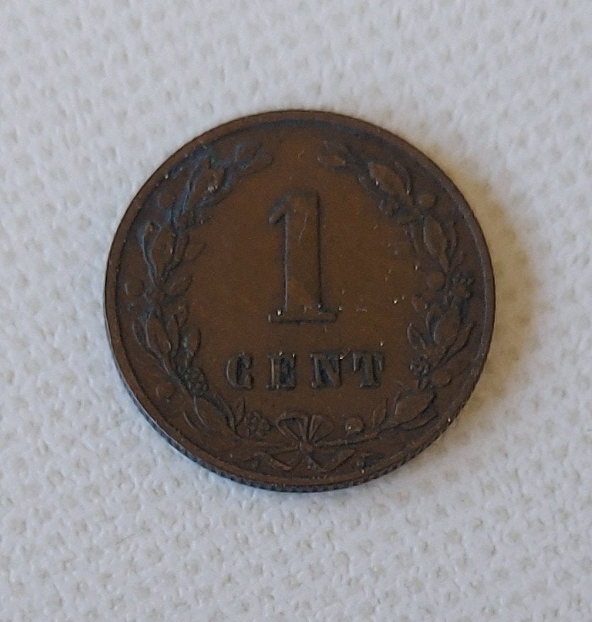 Willem III - 1 cent, Ophalen of Verzenden, Koning Willem III, 1 cent, Losse munt