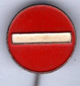Verkeersbord zilverkleurig speldje ( X_029 ), Verzenden, Nieuw, Transport, Speldje of Pin