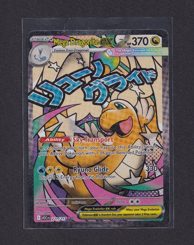 Mega Dragonite ex (ASC 271), Ophalen of Verzenden, Zo goed als nieuw, Losse kaart, Foil