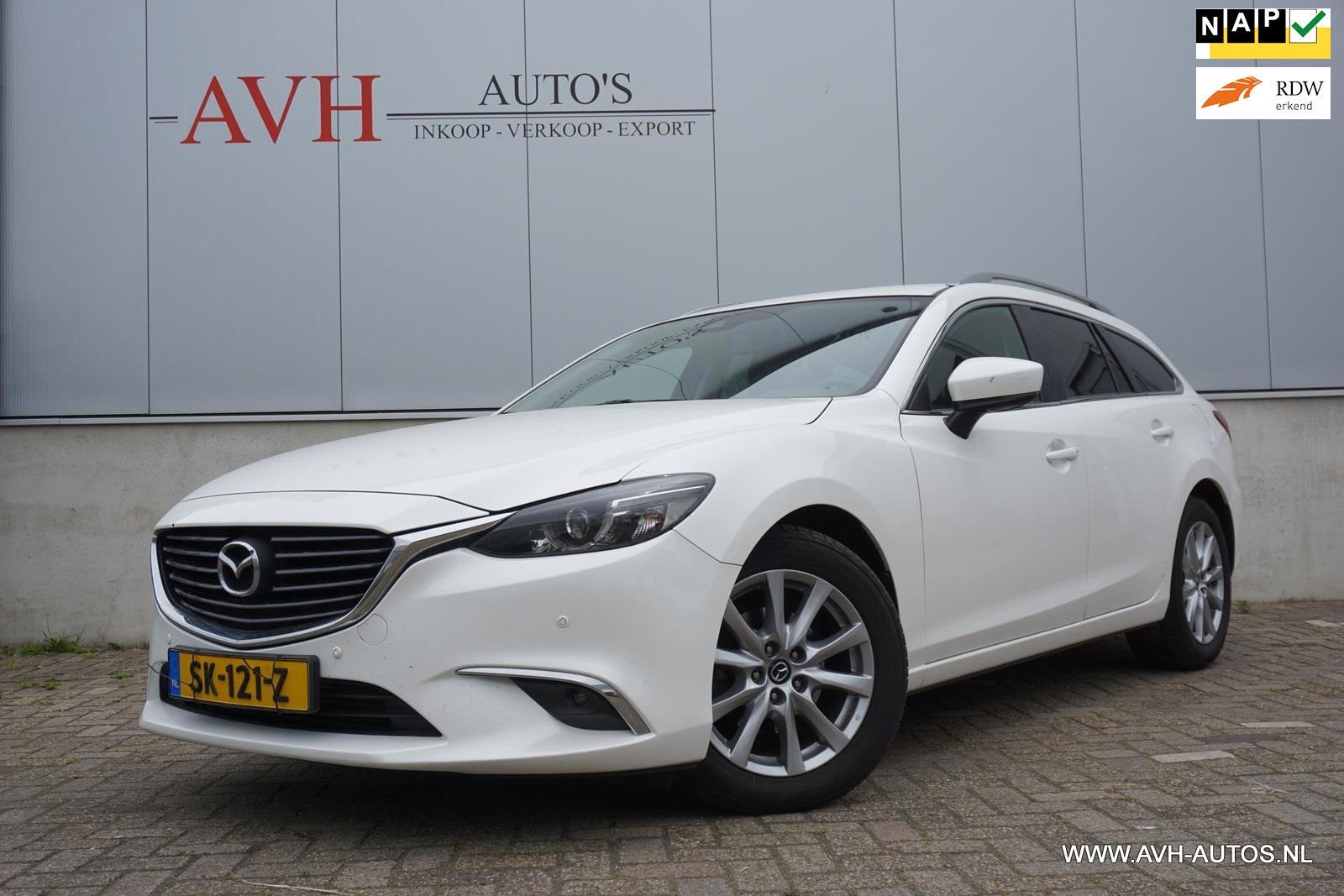 Mazda 6 Sportbreak 2.2D SkyActiv-D 150 Skylease+, Auto's, Voorwielaandrijving, Dealer onderhouden, Gebruikt, Euro 6