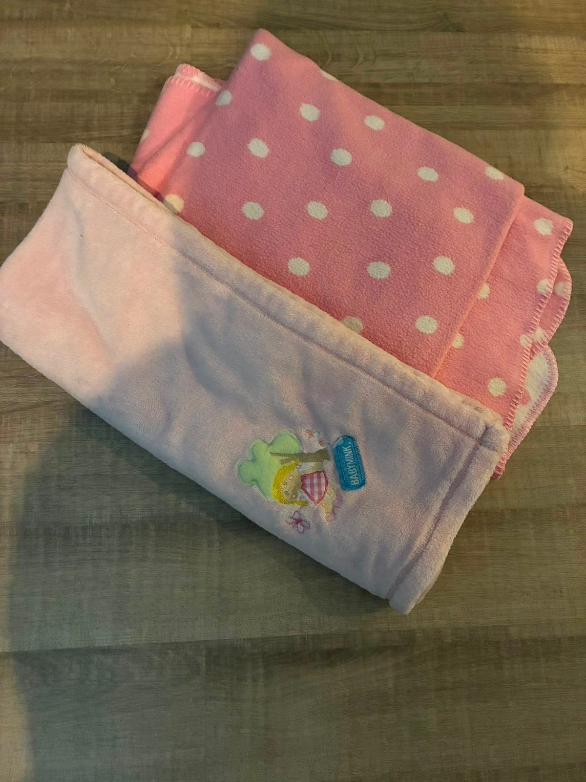 Twee roze baby dekens, gratis af te halen, Ophalen, Gebruikt, Roze, Deken
