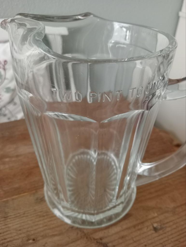 Grote kan glas, 2 pint, Ophalen of Verzenden, Zo goed als nieuw