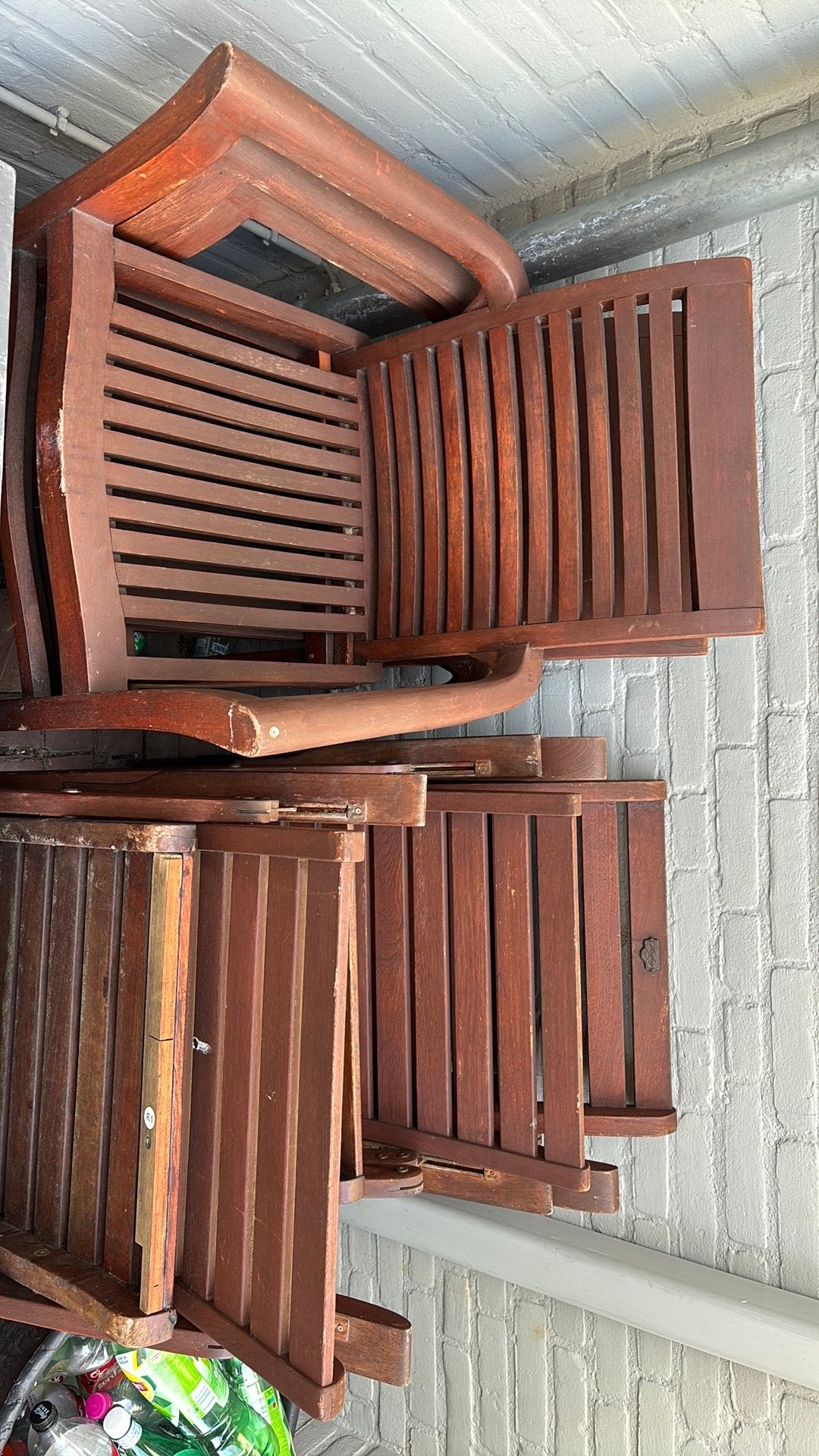 Tuinstoelen, Tuin en Terras, Tuinstoelen, Ophalen, Gebruikt, Teakhout, Inklapbaar