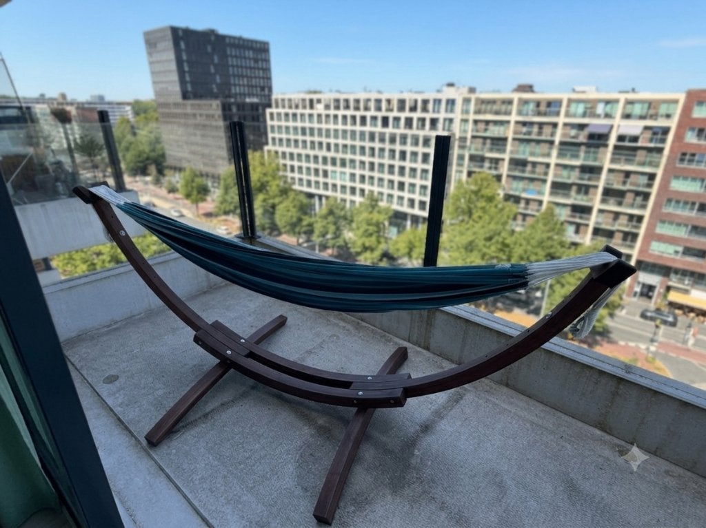 Wooden Hammock Set – Excellent Condition!, Huis en Inrichting, Stoelen, Ophalen, Overige materialen, Bruin, Zo goed als nieuw