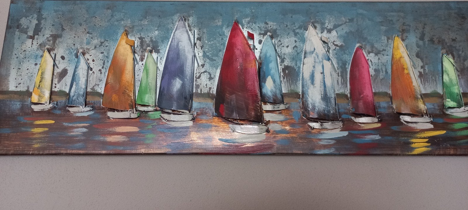 Metalen 3d schilderij met certificaat, Antiek en Kunst, Ophalen