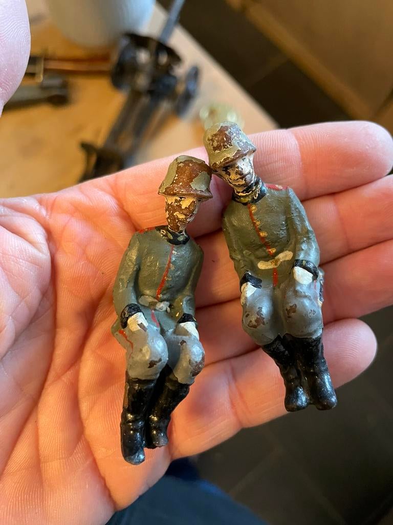 2x wo1 duitse soldaten panjewagen opzittende, Ophalen of Verzenden