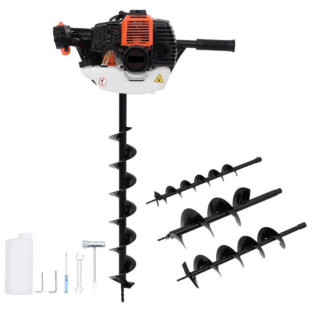 Benzine grondboor schroefboor + 3 grondboren GRATIS BEZORGD!, Tuin en Terras, Hand-tuingereedschap, Overige merken, Grondboor