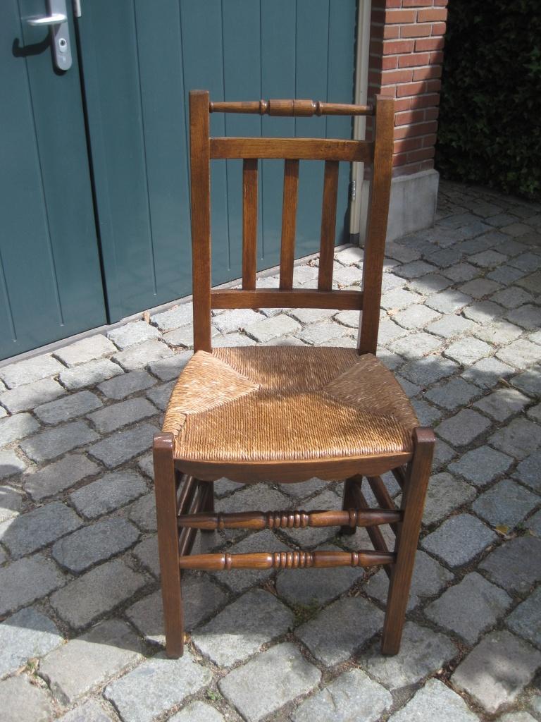 Stoelen met rieten zitting, Ophalen, Gebruikt, Bruin, Hout
