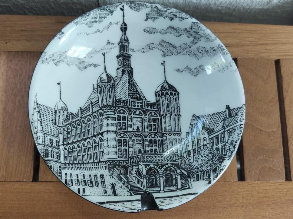 Asbak Deventer De Brink met Waag Wiertz Deventer  10 cm, Antiek en Kunst, Ophalen of Verzenden
