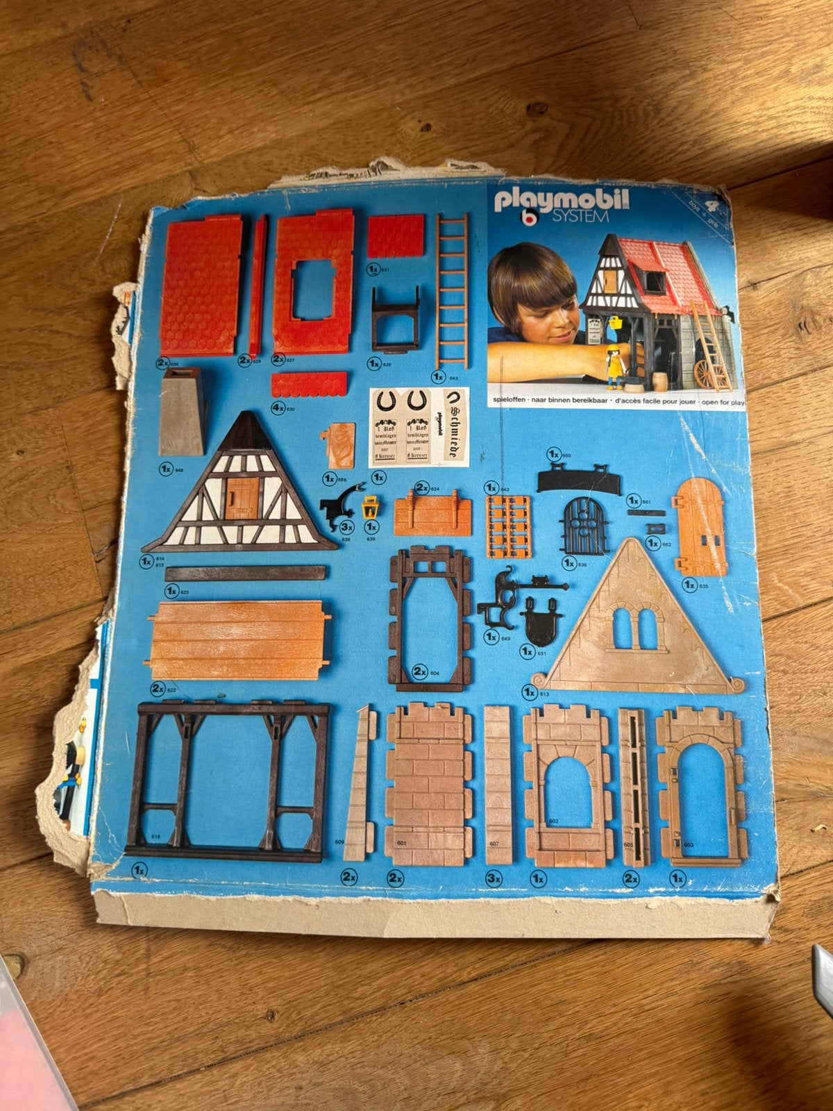 Playmobil huis,kerk en fort, Ophalen of Verzenden, Gebruikt
