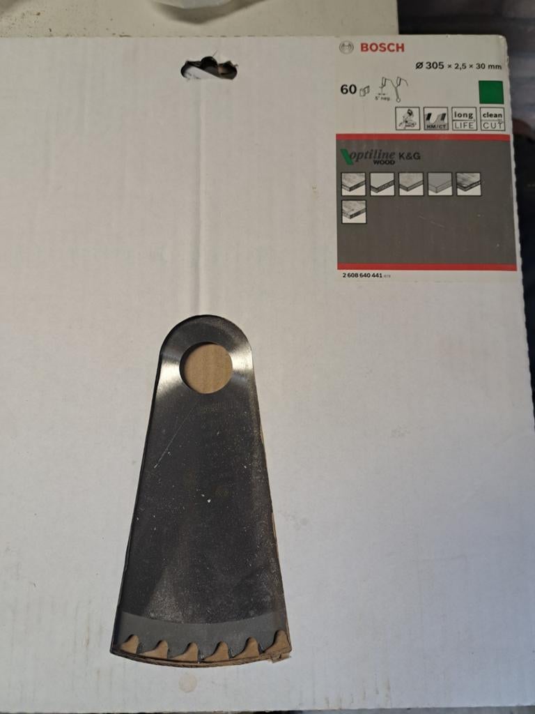 Bosch Optiline Cirkelzaagblad 305x2.5x30mm 60T, Ophalen of Verzenden, Nieuw, Cirkelzaag, Bosch