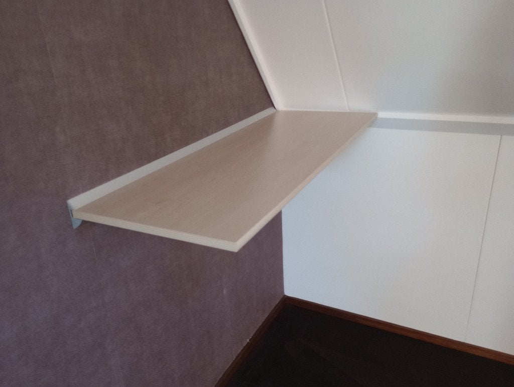 Ahorn wandplank 102  41 cm met aluminium wandrailsysteem, Ophalen, Gebruikt, Overige typen