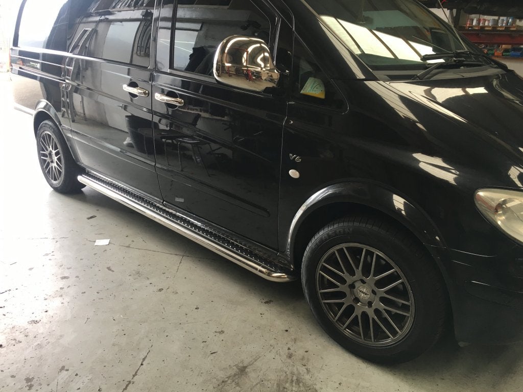 AANBIEDING Vito (nieuw model) W639 Sidebars met RVS-Plaat, Niet ingevuld, Niet ingevuld, Niet ingevuld