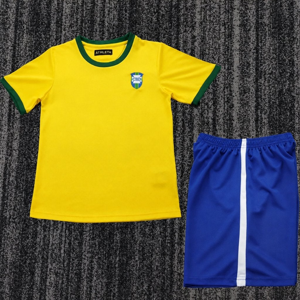 Brazilië thuis shirt tenue kids retro 1970 | 98 t/m 164, Verzenden, Nieuw, Shirt