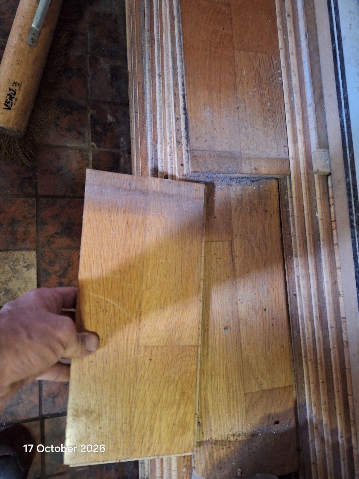 Klik parket - ca. 40m², Gebruikt, 10 m² of meer, Hout, Ophalen