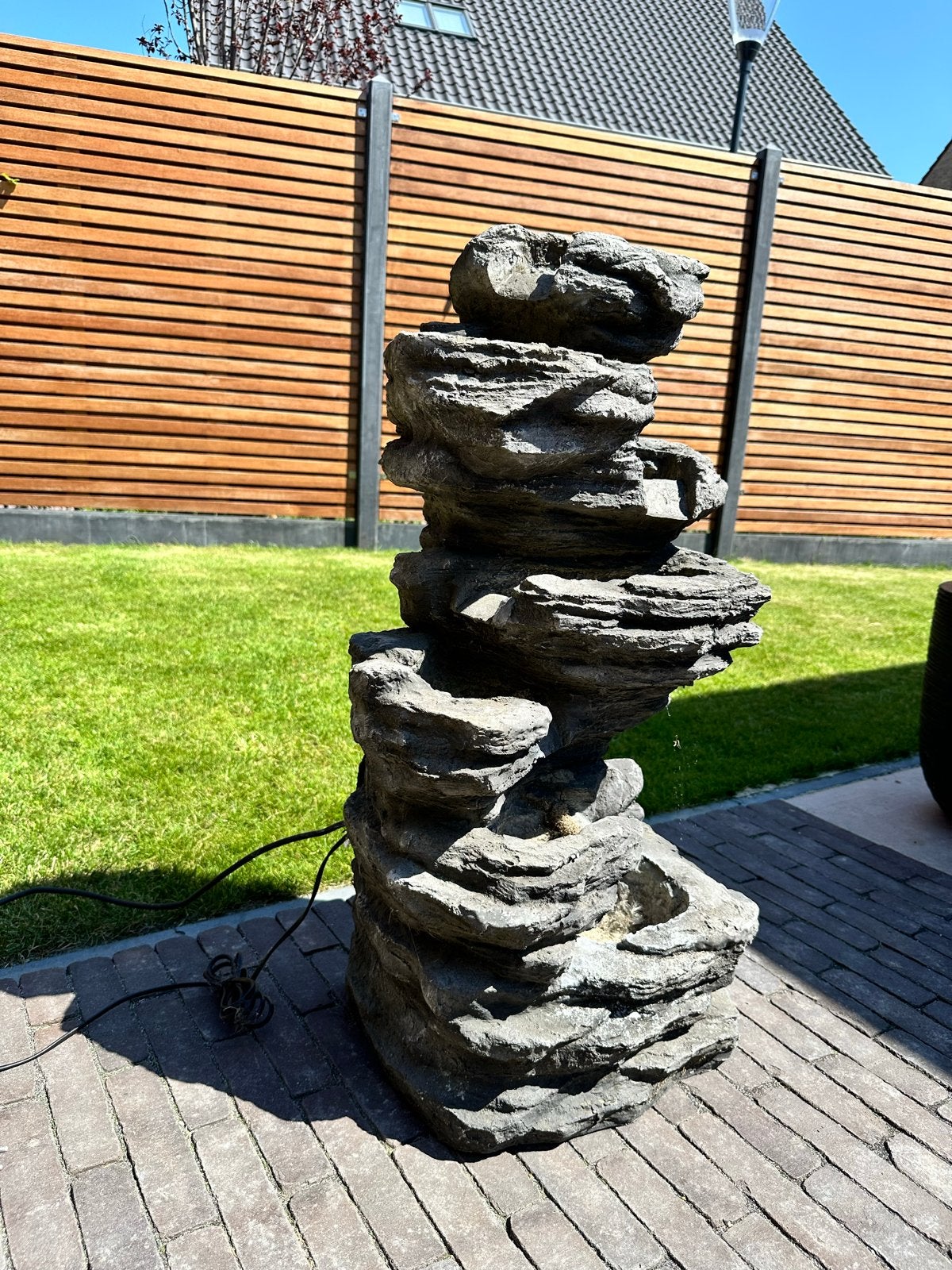 Waterval fonteintje met led lampjes, Tuin en Terras, Waterpartijen en Fonteinen, Ophalen, Gebruikt, Overige materialen, Waterval