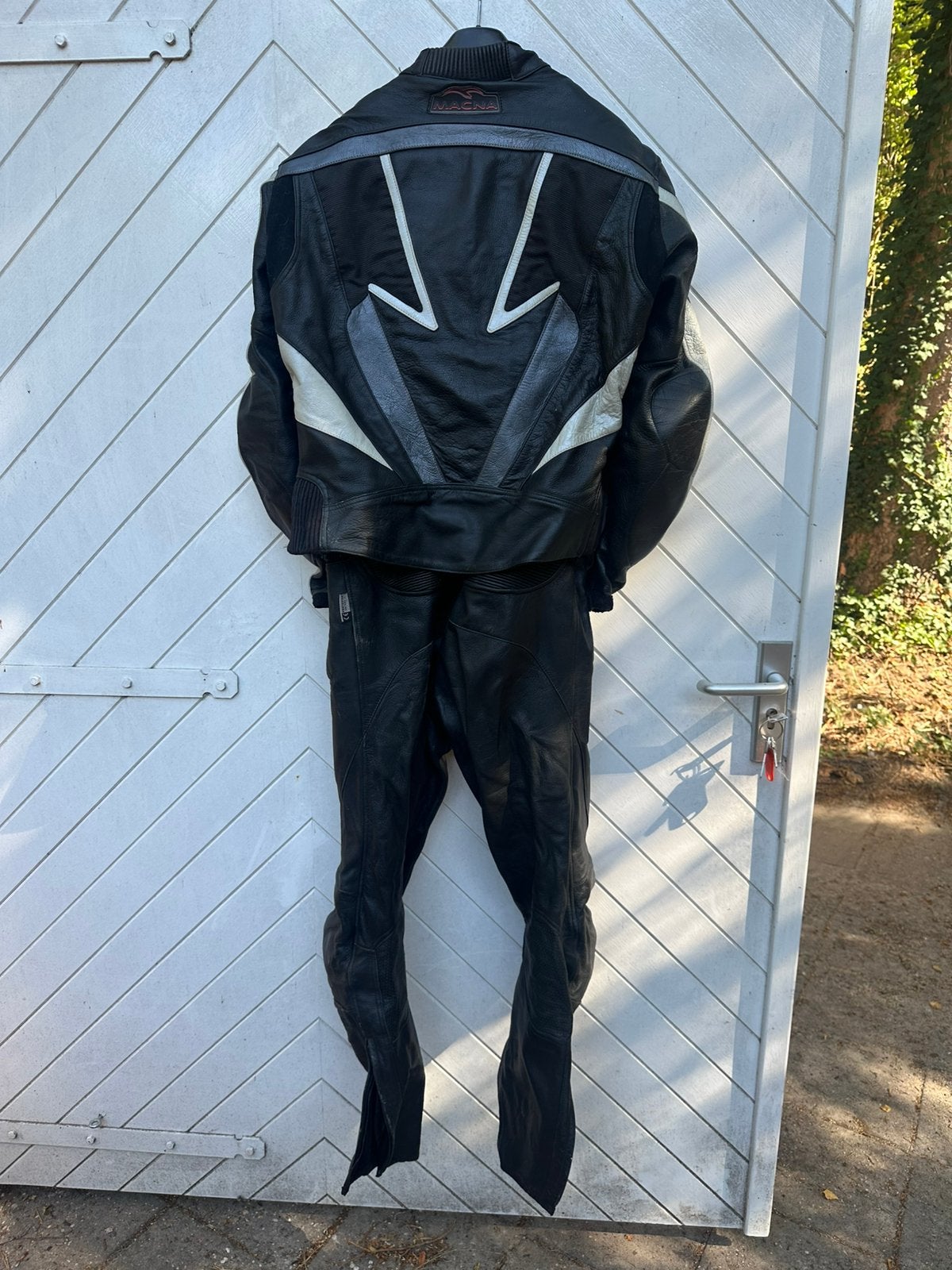 Macna leren motorpak maat 48 mannen, Motoren, Ophalen of Verzenden, Tweedehands, Combipak