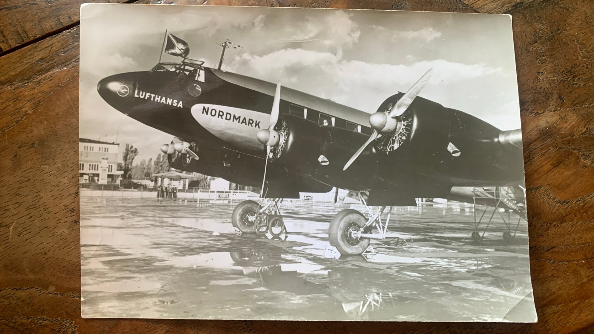 Foto Nordmark van Lufthansa, 4 stermotoren., Ophalen of Verzenden, Voor 1940, Overige onderwerpen