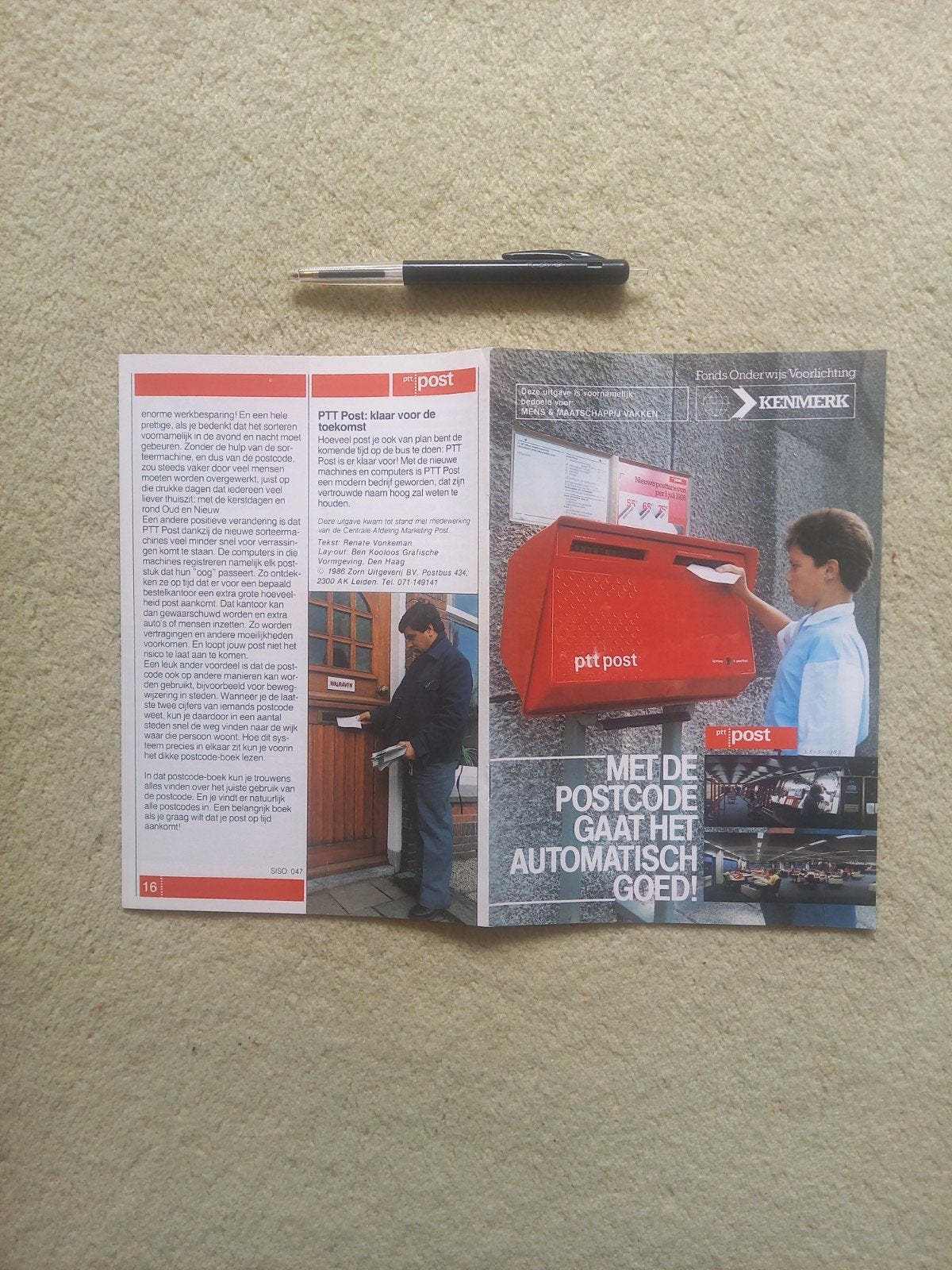 MET DE POSTCODE GAAT HET AUTOMATISCH GOED! gereserveerd, Verzenden, 1980 tot heden, Tijdschrift