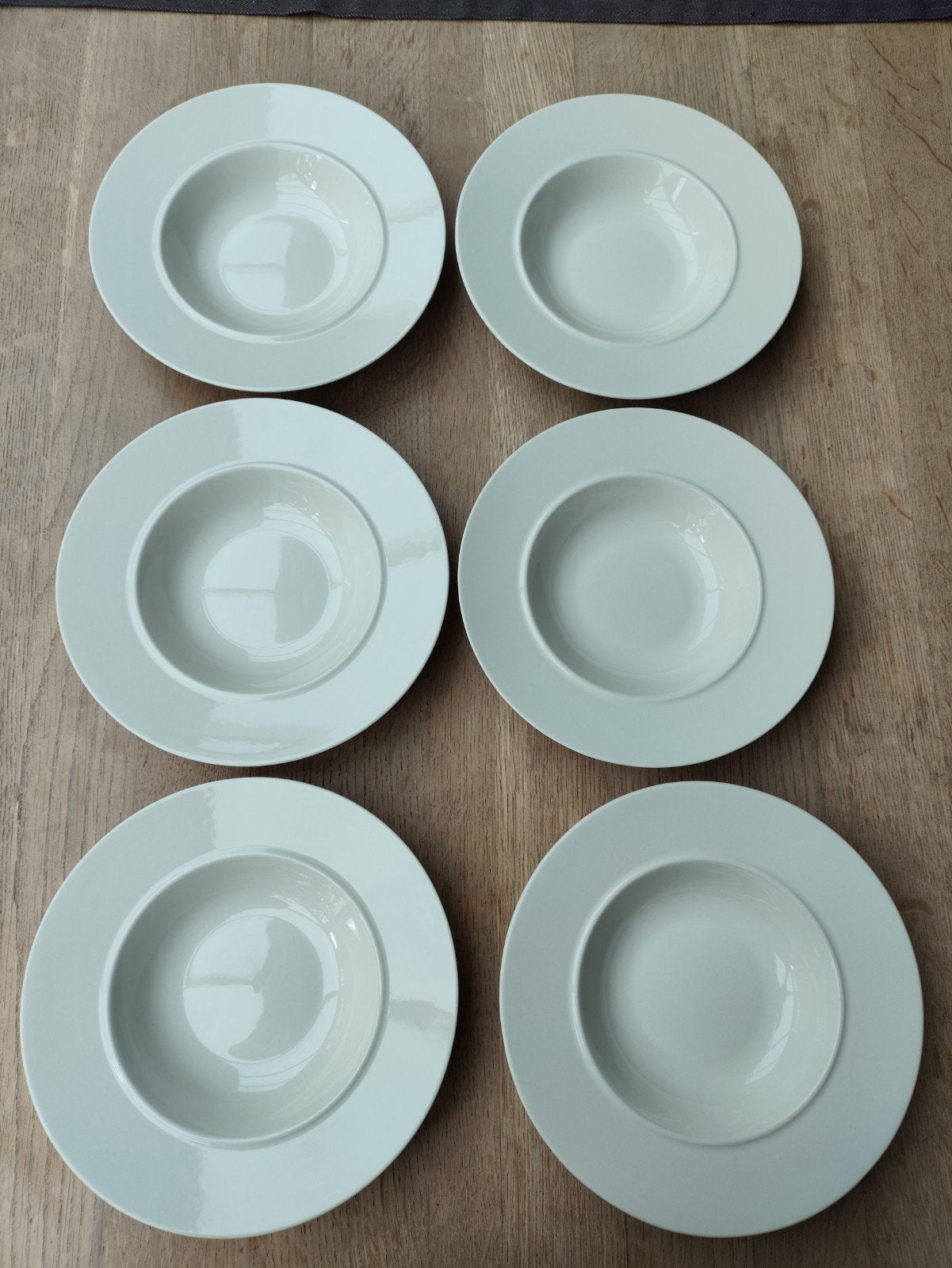 6x Alessi Pasta/Soepborden - Wit Porselein, Nieuw, Ophalen of Verzenden, Bord(en), Overige stijlen