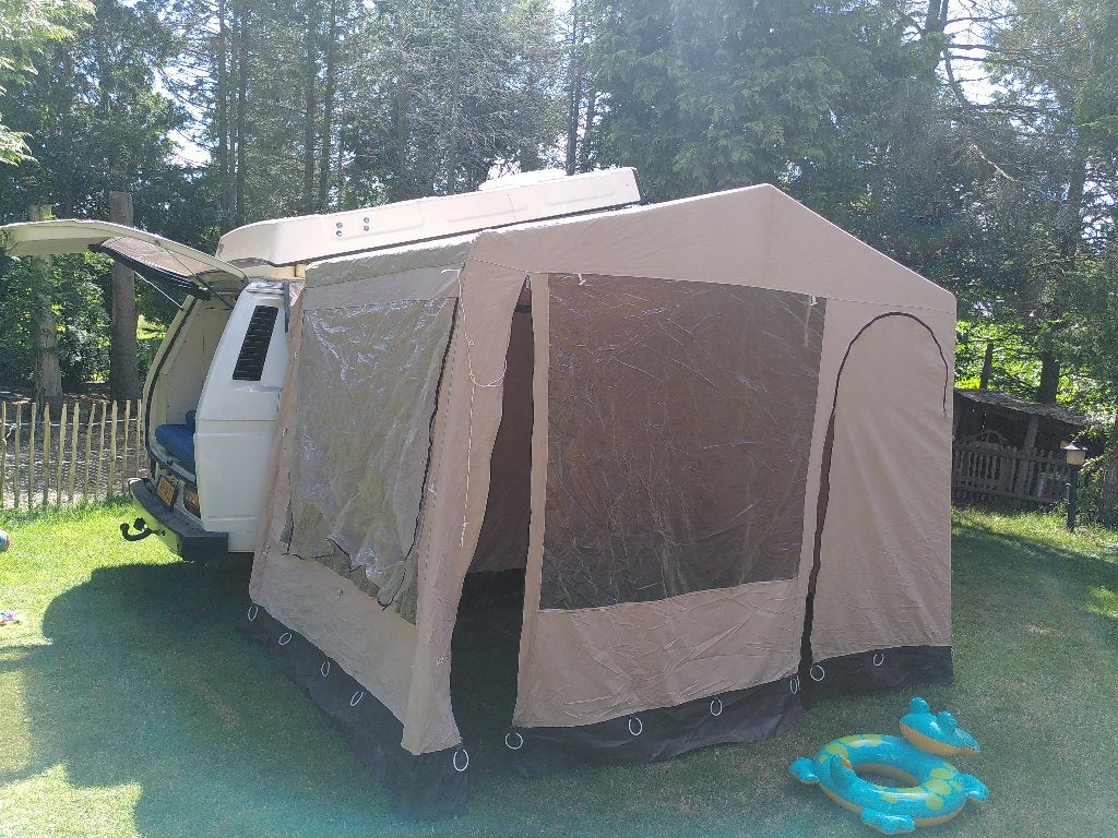 Tent / voortent voor buscamper (bv VW T3), Ophalen, Gebruikt, Tot en met 2