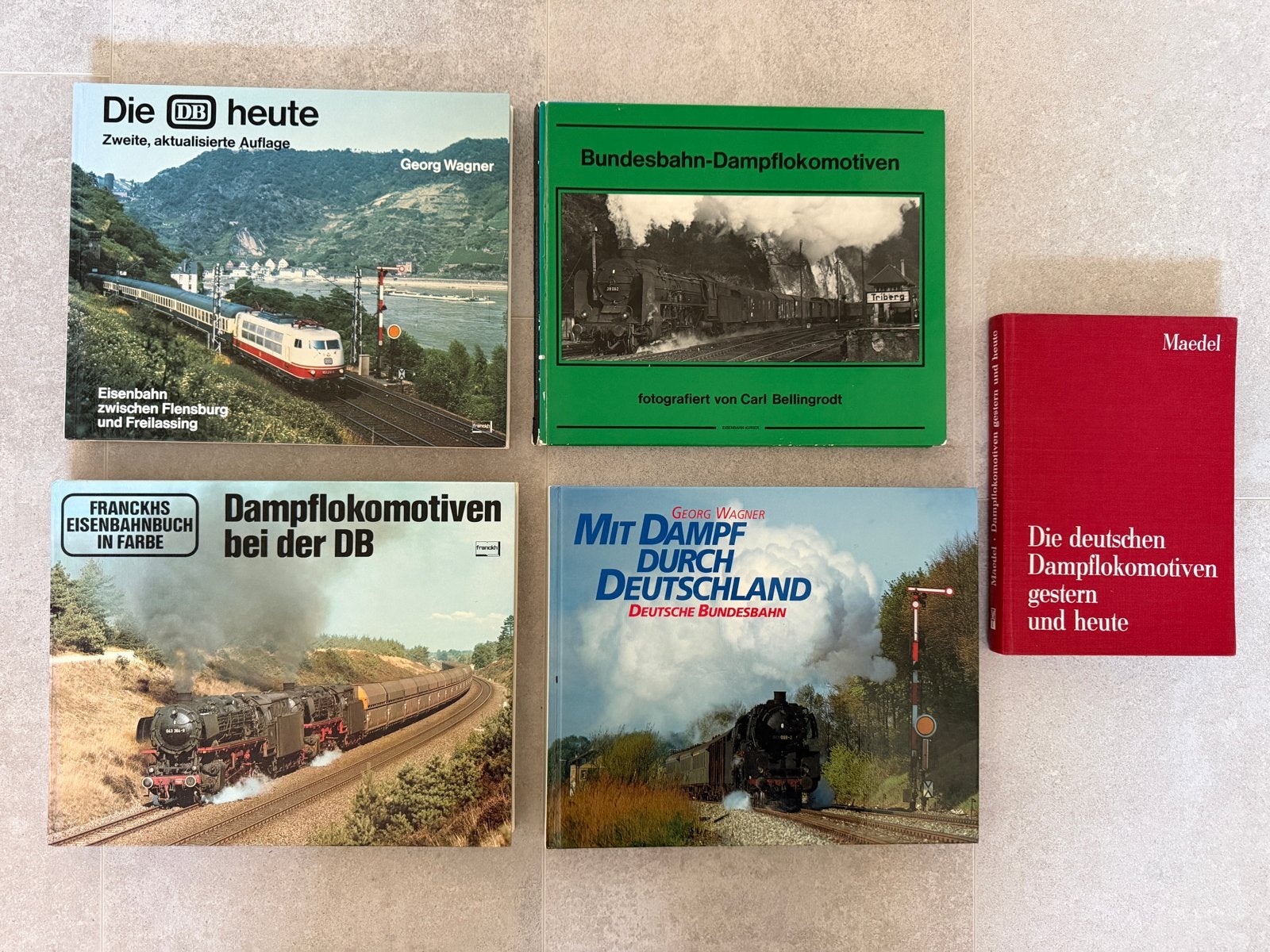 5 Duitstalige spoorwegboeken DB & stoomlocomotieven, Ophalen of Verzenden