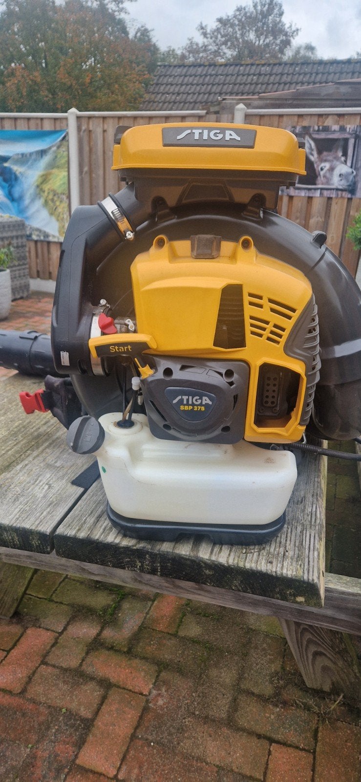 Stiga SBP 375 Benzine Bladblazer - Ruggedragen, Tuin en Terras, Ophalen, Benzine, Gebruikt, Stiga