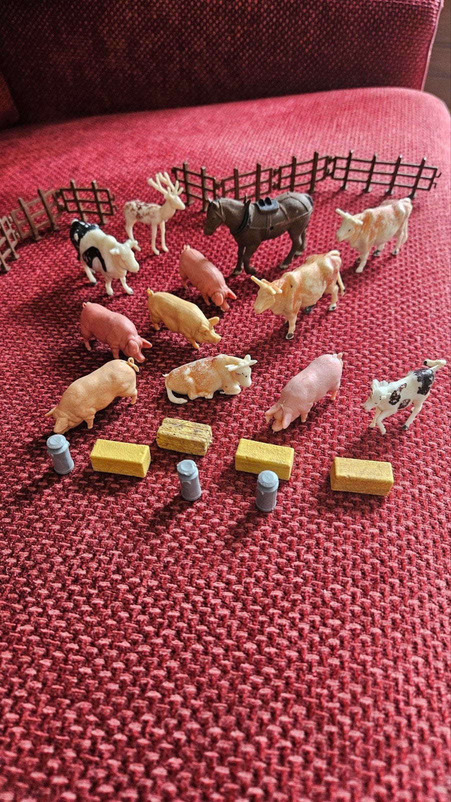 Vintage Boerderij Speelset Jaren '70 - Dieren & Hekken, Ophalen, Gebruikt, Jongen of Meisje