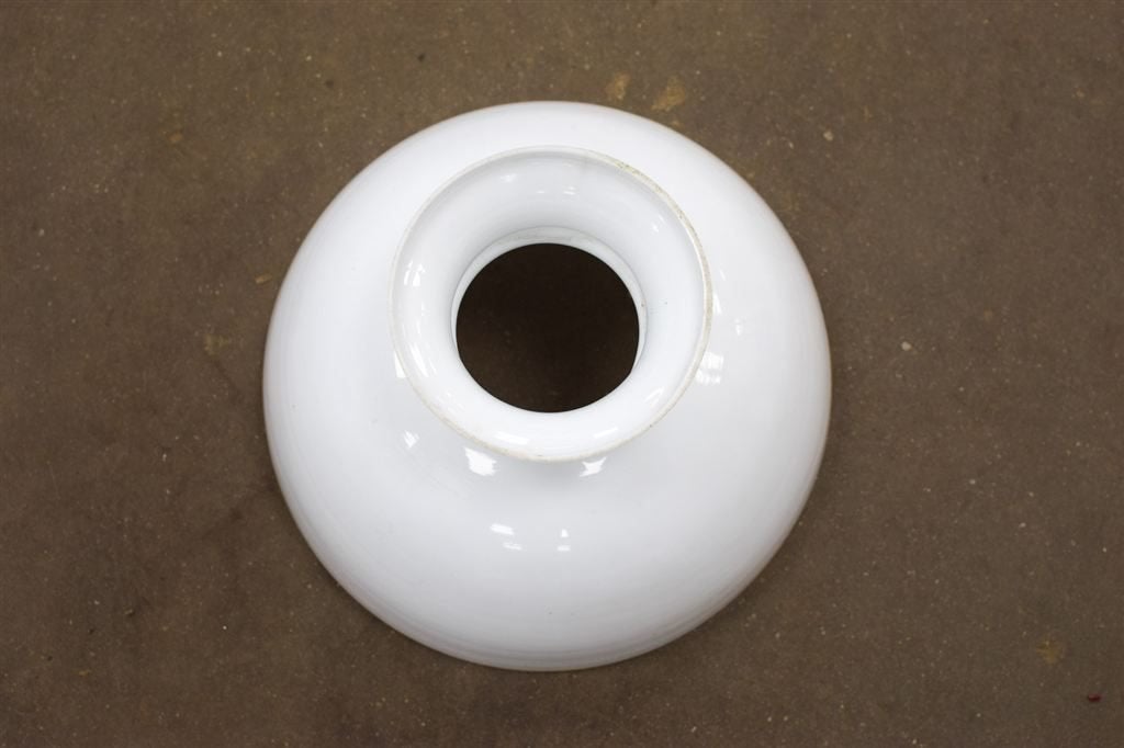 Opaline lampenkap 48110, Gebruikt, Wit, Rond, Ophalen of Verzenden
