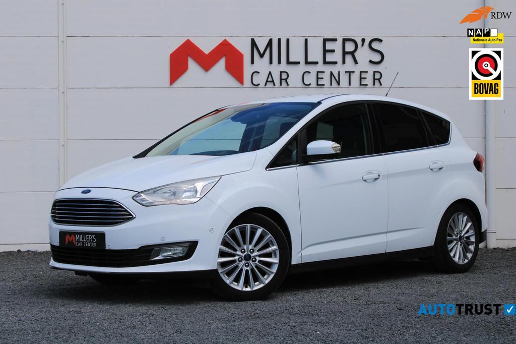 Ford C-Max 1.0 Titanium TREKHAAK CRUISE KEYLESS NAVI APK, Auto's, Voorwielaandrijving, Gebruikt, Met garantie (alle), Wit