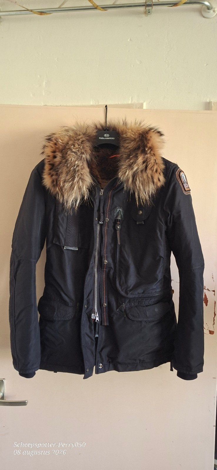 Parajumpers Master Piece  Winterjas, Maat 38/40 (M), Zwart, Gedragen, Parajumpers