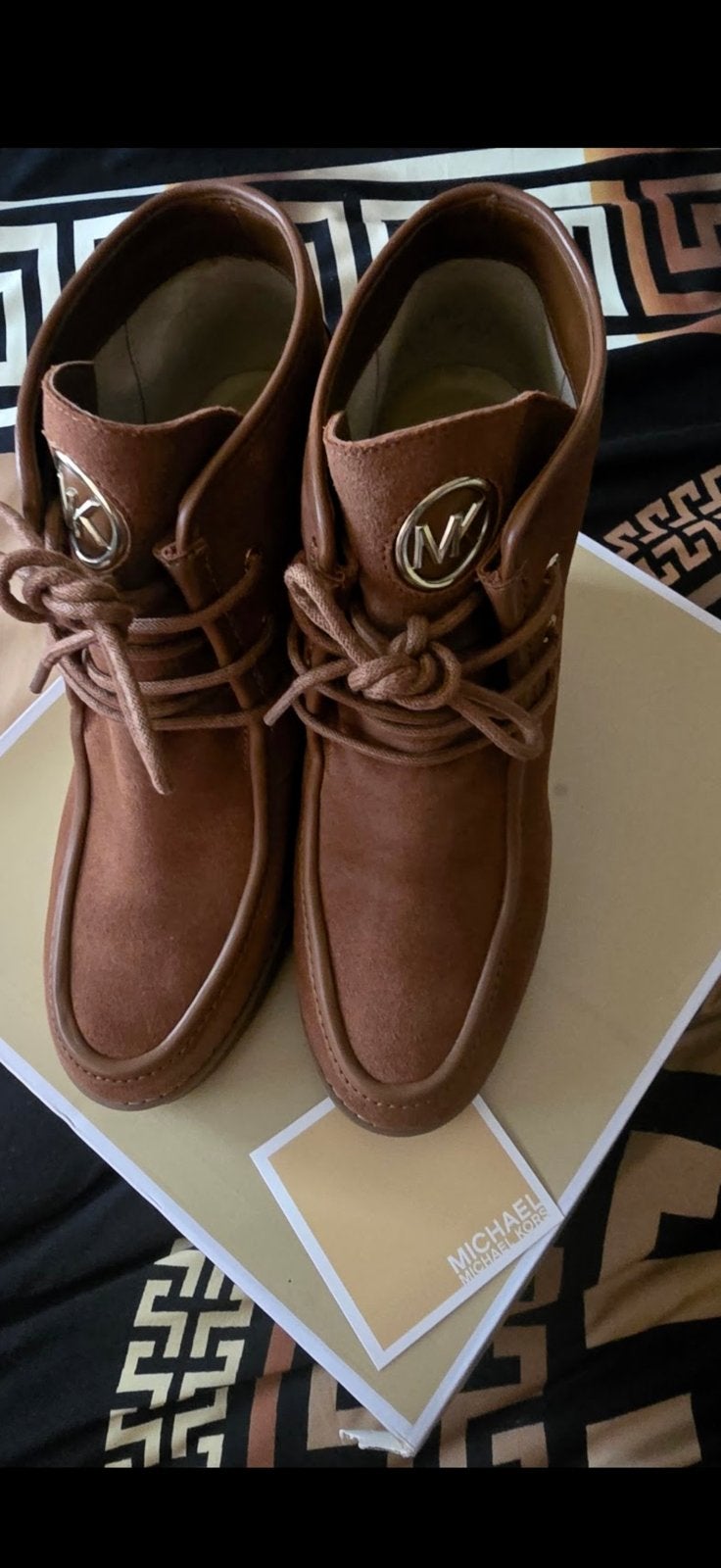 Michael kors schoenen/sleehak nieuw, Bruin, Overige typen, Ophalen of Verzenden, Zo goed als nieuw