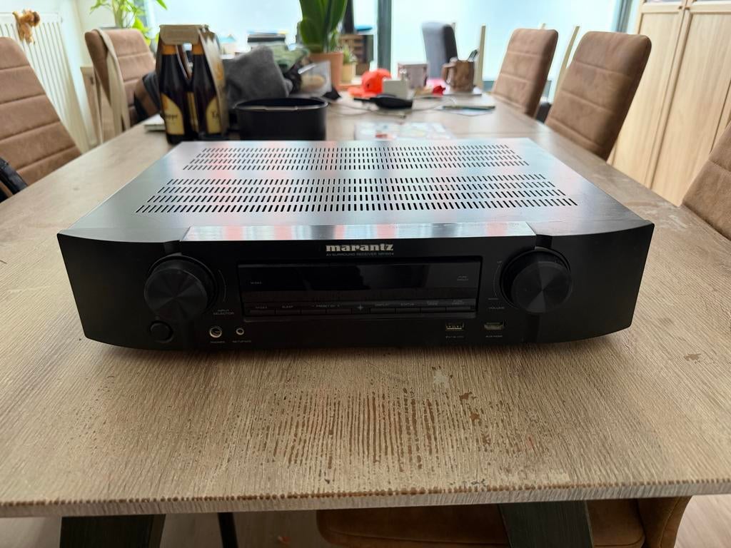 Marantz NR1504 versterker en Argon speakerset, Gebruikt, 60 tot 120 watt, Surroundset zonder subwoofer, Ophalen