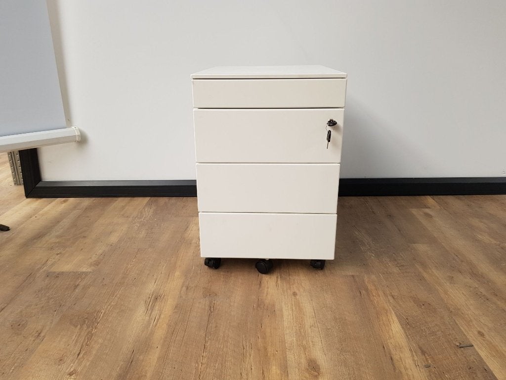Metalen ladeblok + pennenlade (wit), Ophalen, Minder dan 50 cm, Gebruikt, 5 laden of meer
