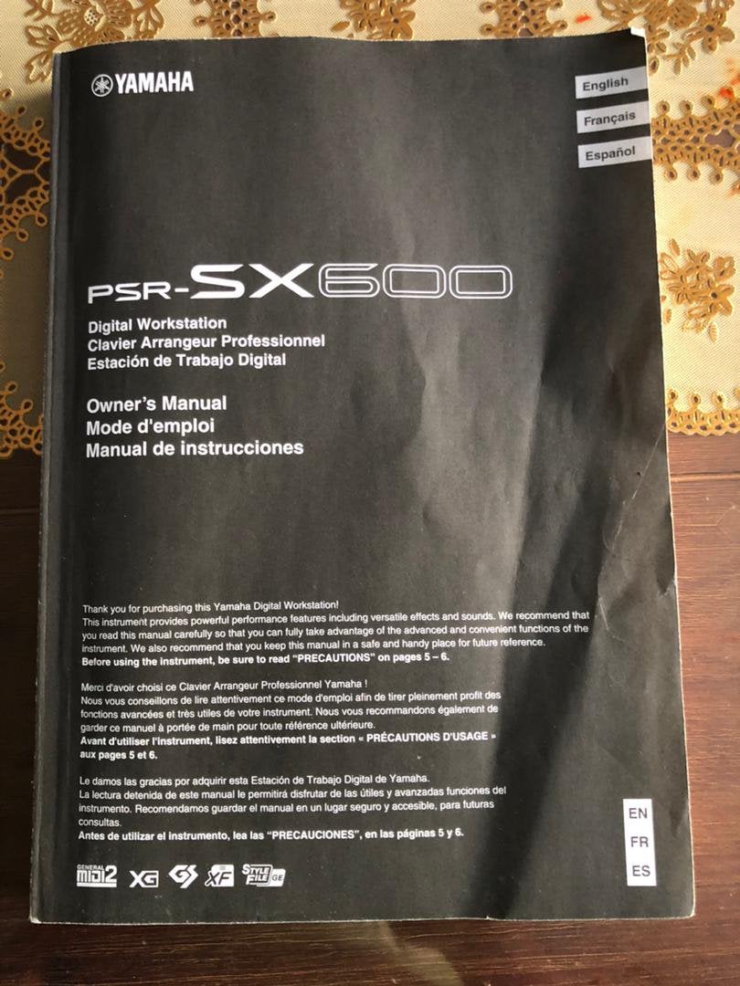 Handleiding Yamaha SX600., Ophalen of Verzenden, Zo goed als nieuw, 61 toetsen, Yamaha