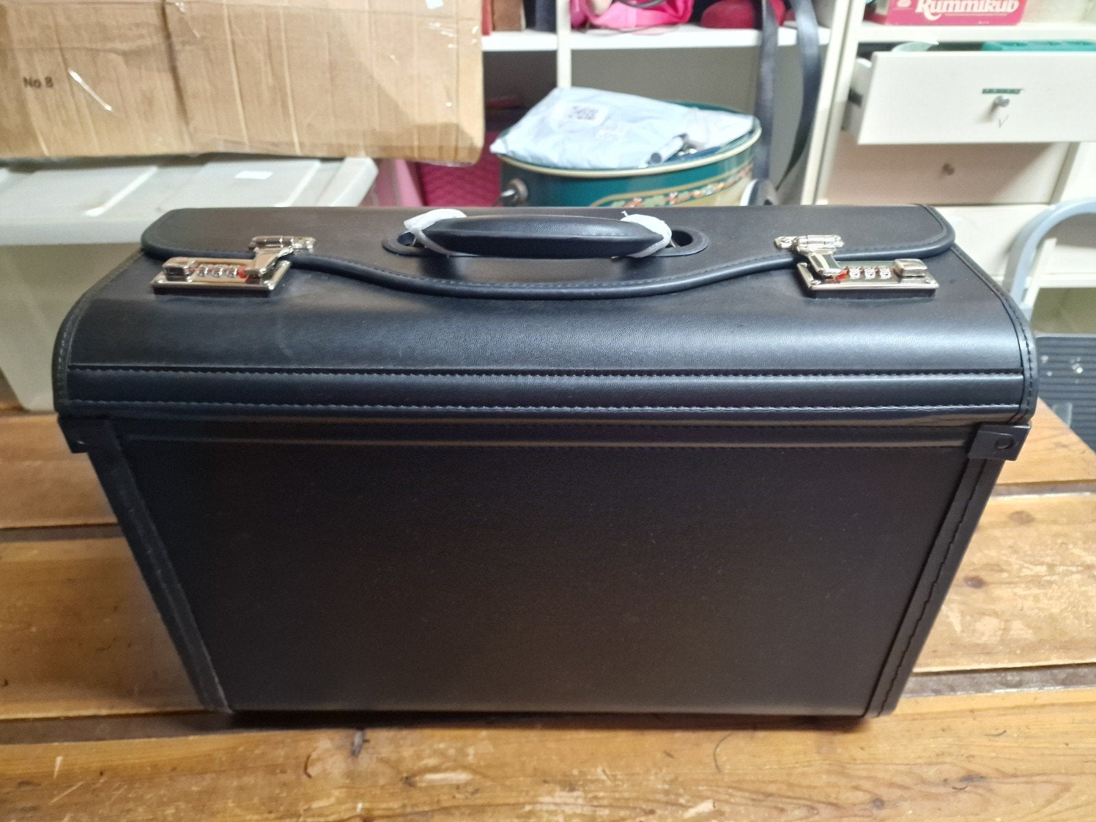 Davidt's Pilotenkoffer - Zwart, Ophalen, 30 cm of meer, Zwart, Nieuw