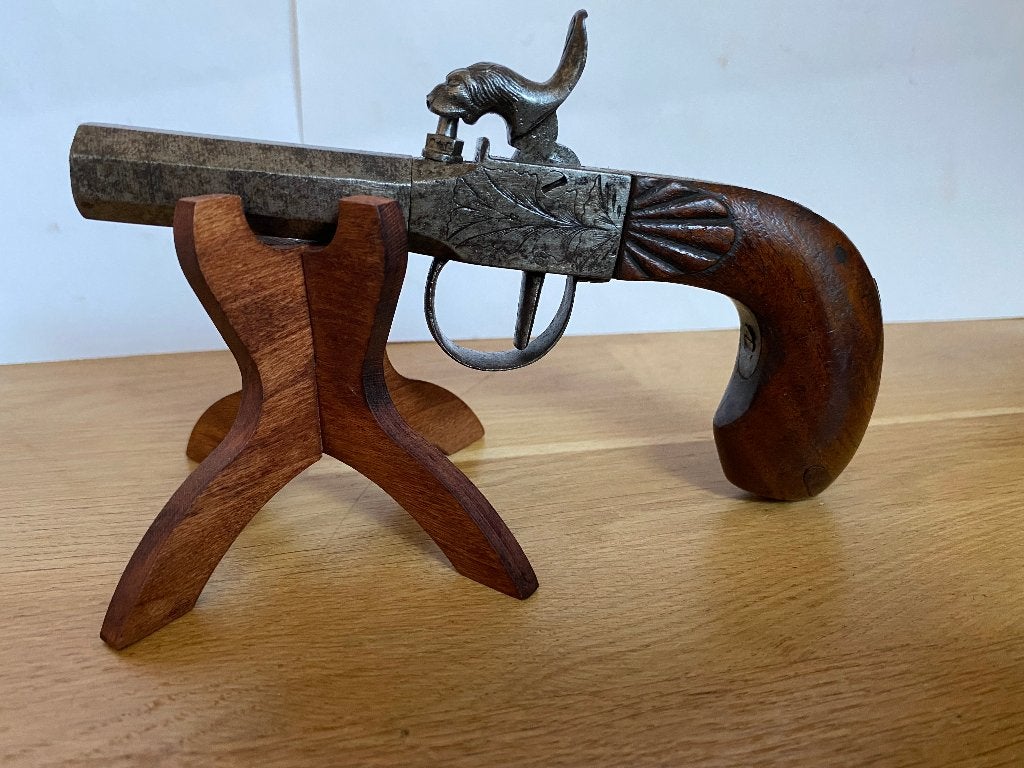 Fraai versierd antiek Percussie Reispistool, Ophalen of Verzenden