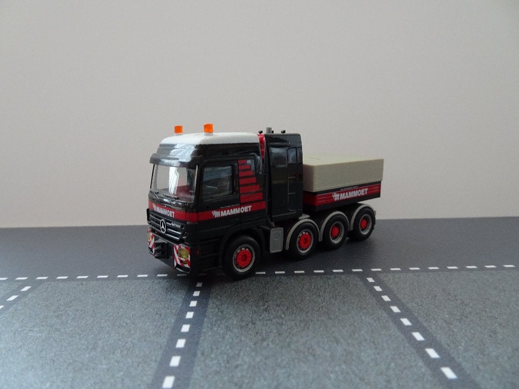 102 herpa mercedes actros mammoet 4-as ballast 1:87 truck, Ophalen of Verzenden, Zo goed als nieuw, Bus of Vrachtwagen, Herpa