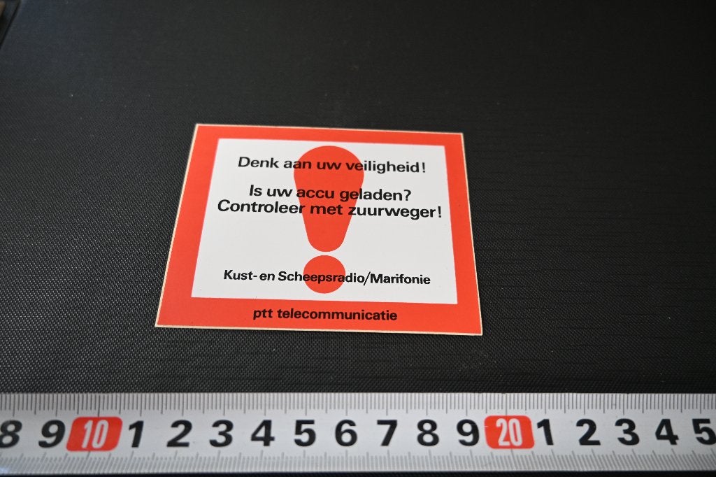 sticker ptt telecommunicatie denk aan uw veiligheid marifoni, Verzamelen, Ophalen of Verzenden, Zo goed als nieuw